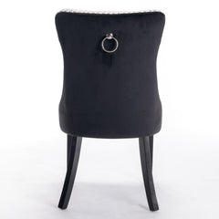 A&A Furniture Nikki Modern Tufted Solid Wood PU Velvet Chair