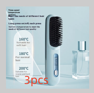 Brush Hair Fast Heating Portable Hot Curler USB Charging