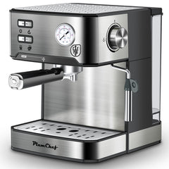 20 Bar Professional Espresso Machine With Milk Frother, Single Double Shot, ESE Pod Compatible, Visual Display Of Pressure, Removable Water Tank For Cappuccino, Latte, Machiato For Home Barista